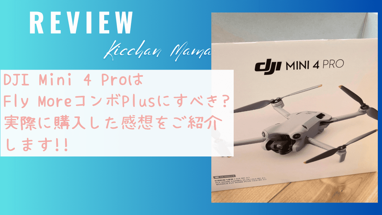 DJI Mini 4 ProはFly More コンボPlusにすべき?実際に購入した感想をご 